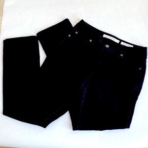 Ladies Jones New York Black Corduroy Pants 4P Petite